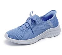Skechers Femme Brilliant Path Ultra Flex 3.0 Superbe Chemin, Periwinkle Knit Pink Trim, 41 EU