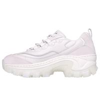Skechers Femme Hi-ryze Doja'lite Premium Baskets, Bordure en Maille de Cuir Blanc, 41 EU