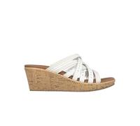 Skechers Femme Hot Spring Ressort Chaud Beverlee, Duraleather Blanc, 37.5 EU