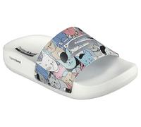 Skechers Femme Hyper Pawsome Slide Sandale de Sport, Blanc/Multicolore, 39 EU