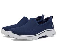 Skechers Femme Ivy GO Walk 7 Lierre, Tissu Bleu Marine avec Bordure Blanche, 37 EU