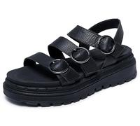 Skechers Femme Jammers-Lite-Poppin' 2.0 Sandale, Noir, 40 EU