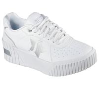 Skechers Femme Jumbo Jade-Lifted Chic Basket, Blanc, 35 EU