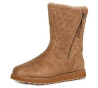 Skechers Femme Keepsakes 2.0 Morning Walks Bottine, Chestnut Microleather/Faux Fur, 40 EU