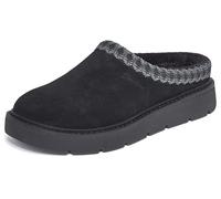 Skechers Femme KEEPSAKES COZY Pantoufles, Black Suede Wool, 37 EU