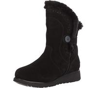 Skechers Femme Keepsakes Wedge Cozy Peak Botte mi-Mollet, Noir, 37 EU