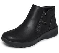 Skechers Femme Lovely Vibe Fall in Bloom Bottine, Black Microleather, 37.5 EU