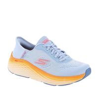 Skechers Chaussures Femme Max Cushioning Elite 2.0 Solace – Textile bleu, liseré orange – 37 EU