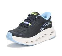 Skechers Femme Max Cushioning Glide-Step Caledonia Basket, Black Textile/Blue Trim, 37 EU