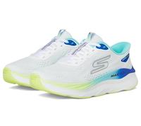 Skechers Femme Max Run Basket, White Textile/Multi Trim, 41 EU