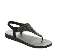 Skechers Femme Meditation Glamorous Muse Sandale, Black, 36 EU
