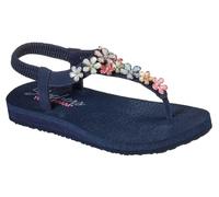 Skechers Femme Meditation Sandales Bride arrière, Bleu (Navy Mitobuck/Rhinestone Trim Nvmt), 41 EU