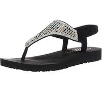 Skechers Femme Meditation-Rock Crown Sandales Bride Cheville, Noir (Black BBK), 40 EU