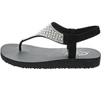 Skechers Femme Cali Méditation Rockstar, Black Mitobuck Rhinestone Trim, 39 EU