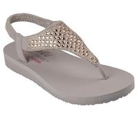 Skechers Femme Méditation Rockstar, Bordure en Strass mitobuck Taupe, 37 EU