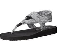 Skechers Femme Meditation Studio Kicks Sandales Ouvertes, Gray Multi, 40 EU