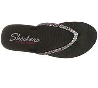 Skechers Femme Meditation Tongs, Noir (Black Mitobuck/Multi Rhinestone BKMT), 38 EU