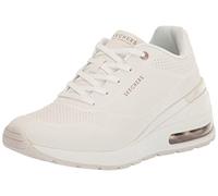 Skechers Femme Million Elevated AIR Basket, White Durabuck, 36.5 EU