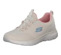 Skechers Femme New Summits Nouvelle Nature, Bordure Turquoise Rose en Tricot Naturel, 37.5 EU