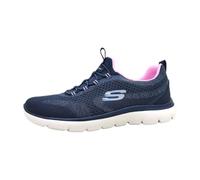 Skechers Femme New Summits Nouvelle Nature, Bordure pervenche Rose en Tricot Bleu Marine, 37 EU