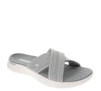 Skechers Femme O-t-g Womens Sandales Go Walk Flex impressionnées, Textile Gris, 41 EU