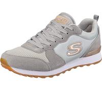 Skechers Femme Og 85 Goldn Gurl Trainers, Light Gray Suede/ Nylon/ Mesh/ Rose Gold Trim, 37 EU