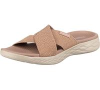 Skechers Femme on-The-go 600 Glistening Sandales Bout Ouvert, Rose (Rose Gold Textile Rsgd), 40 EU