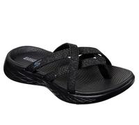 Skechers Femme on-The-go 600 Sandales Bout Ouvert, Noir (Black/Gray Textile Bkgy), 38 EU