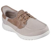 Skechers Femme on-The-go Flex Palmilla Chaussure Bateau, Taupe, 37.5 EU