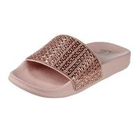 Skechers Femme Pop UPS New Spark Slides, Pink, 36 EU