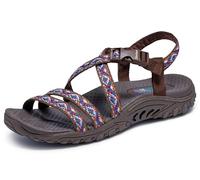 Skechers Femme Reggae-Dream Weaver Sandale de Sport, Chocolate Multi, 40 EU