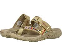 Skechers Femme Reggae-Mad Swag-Sandale à Orteils tissés, Naturel foncé, 36.5 EU
