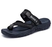 Skechers Femme Reggae-Seize The Day-Toe Thong Sandal Tongues, Noir, 39.5 EU