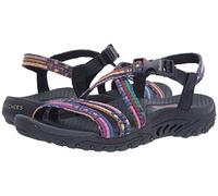 Skechers Femme Reggae-Sew Me-Boho Woven Strappy Slingback Sandale, Bleu Marine Multicolore, 42 EU