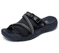 Skechers Femme Reggae-Slide Thru Sandale de Sport, Noir, 38 EU