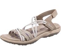 Skechers Femme Reggae Slim-Takes Two Sandale Plate, Taupe, 38 EU