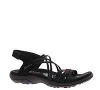 Skechers Femme Reggae Slim-Takes Two Sandale Plate, Noir/Noir, 37 EU