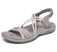 Skechers Femme Reggae Slim-Takes Two Sandale Plate, Taupe, 36 EU