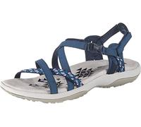 Skechers Femme Reggae Slim Vacay Sandals, Navy Duraleather/ Webbing, 39 EU