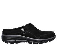 Skechers Femme Relaxed Fit: Easy Going-Latte Suede Fur Slip-on Clogs with Air Cooled Insole Mule, Noir, 37 EU