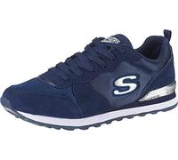 Skechers Femme Retros-og 85-goldn Gurl Baskets, Bleu Navy Suede Mesh Nylon Silver Trim Nvy, 38 EU