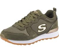 Skechers Femme Retros-og 85-goldn Gurl Baskets, Vert Olive Suede Nylon Mesh Rose Gold Trim Old, 40 EU