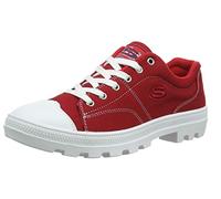 Skechers Femme Roadies-True Roots Baskets, Red Canvas/White Leather Trim Red, 38.5 EU