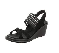 Skechers femme Sandales Bout ouvert, Noir (Black Bbk), 38 EU