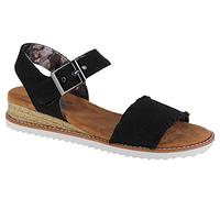 Skechers Femmes Sandales Compensées Bobs Désert Bisou Ado Boucle Noir UK Taille
