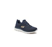 Skechers Femme Summits Bright Bezel Sneaker, Navy Knit/Gold Tim, 38.5 EU