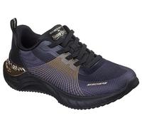 Skechers Femme Snoop Ace Cyber Walker Basket, Black and Gold Mesh/Hot Melt/Gold Trim, 39 EU