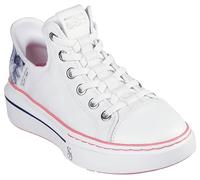 Skechers Femme Snoop One Boss Life Basket, White Canvas/Blue and Pink Trim, 35 EU