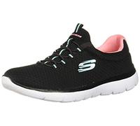 Skechers Femme Summits Top Player Fashion-sneakers, Noir Rose, 38.5 EU