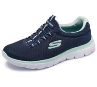 Skechers Femme Summits 12980 Espadrilles, Navy Mesh/ Aqua Trim, 36 EU